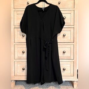 Black wrap dress